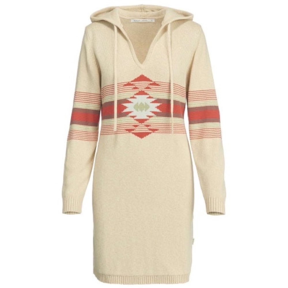Vintage Woolrich Women’s Hooded Southwestern Print Cotton Blend Knit Dress Sz M